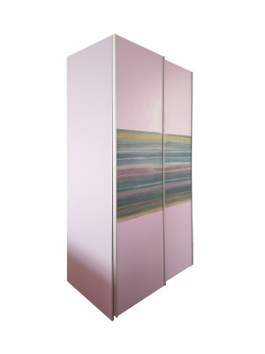 Шкаф-купе в детскую Розовый 1200х666х2300 MebTech - 5