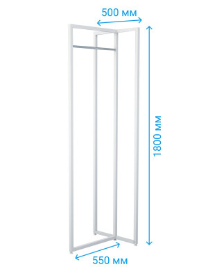 Вішалка на підлогу лофт Di Ferro SNELLO В1800xГ550xШ500 Біла DI FERRO - 3