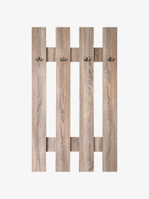 Вешалка настенная в прихожую Дуб Сонома 1100х750 мм  - 1