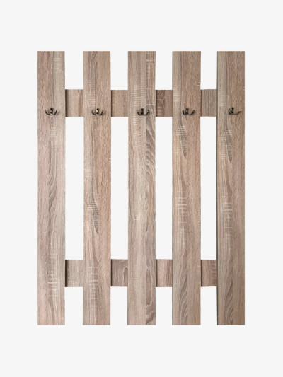 Вешалка настенная в прихожую Дуб Сонома 1100х900 мм  - 1