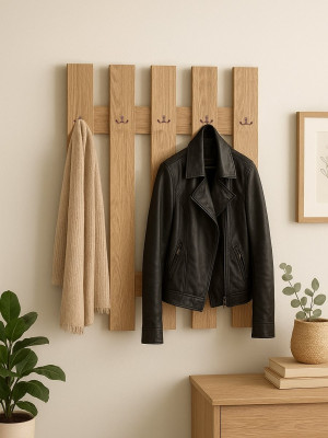 Вешалка настенная в прихожую Дуб Сонома 1100х900 мм  - 2