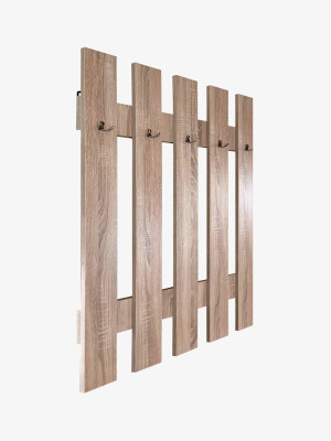 Вешалка настенная в прихожую Дуб Сонома 1100х900 мм  - 3