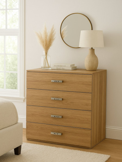 Комод для спальни 900х870х540 на 4 ящика Коричневый MebTech - 1 2