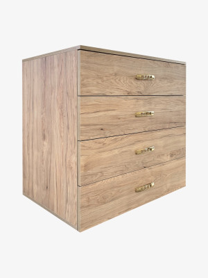 Комод для спальни 900х870х543 на 4 ящика Коричневый MebTech - 3