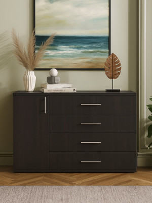 Комод для спальні 1300х870х590 Чорне дерево MebTech - 2