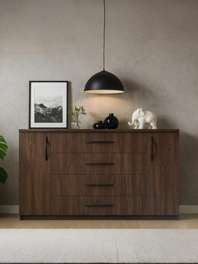 Комод для спальні 1500х870х543 на 4 ящика Коричневий з дотягом MebTech - 1