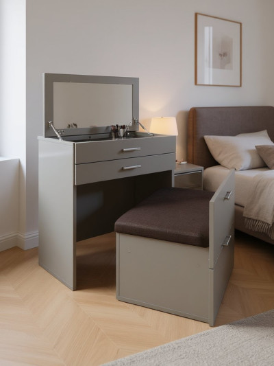 Комод-трансформер для прикрас та косметики 3в1 Сірий MebTech - 4