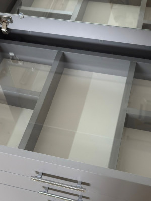 Комод-трансформер для прикрас та косметики 3в1 Сірий MebTech - 5