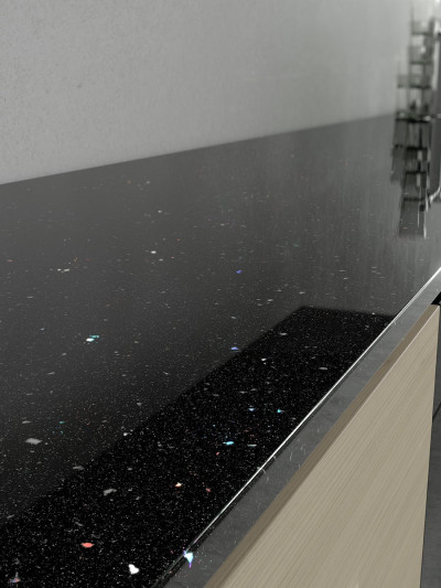 Стільниця Kronospan K218 GM Андромеда Чорна (з АБС кромкою) 4100x600x38 мм Kronospan - 1 2