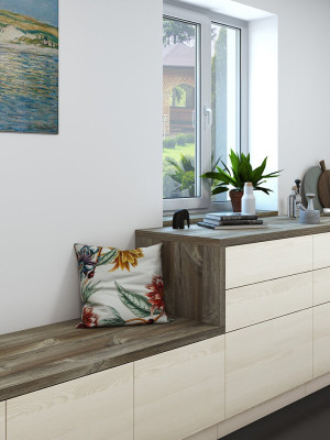 ЛДСП Swisspan 0364 WL Ясень Снежный 2750х1830х18 мм Swisspan - 3