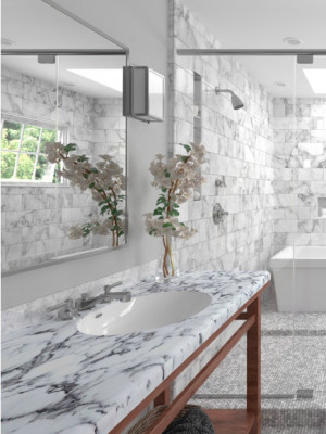 Стільниця LuxeForm W139 Крестола Б'янка 1U MR6 вологостійка 4200x600x38 мм LuxeForm - 3