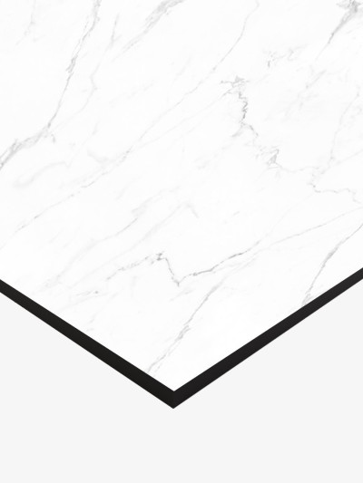 Компакт плита HPL Termopal 2239-1 Мрамор Белый 1220х3660х12мм - черное ядро Termopal - 1 2