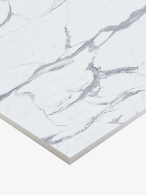 Компакт плита HPL LuxeForm L640 Мармур пароський - біле ядро LuxeForm - 2