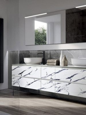 Компакт плита HPL LuxeForm L640 Мармур пароський - біле ядро LuxeForm - 3