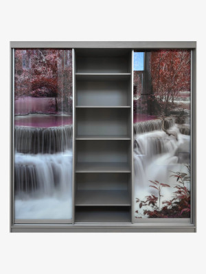 Шкаф-купе 3-дверный Водопад 2300х620х2300 фотопечать MebTech - 3