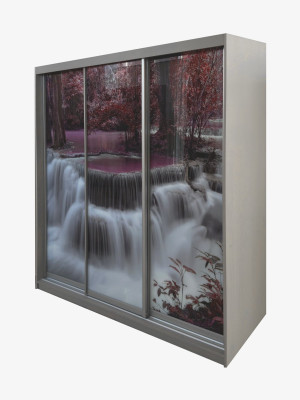Шкаф-купе 3-дверный Водопад 2300х620х2300 фотопечать MebTech - 5