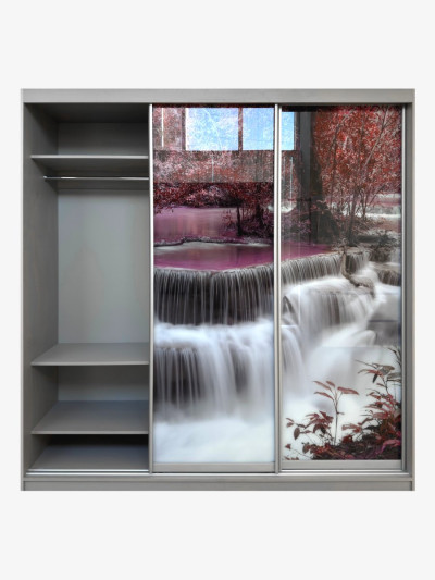 Шафа-купе 3-дверна Водоспад 2300х620х2300 фотодрук MebTech - 1 2