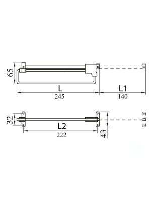 Мікроліфт у шафу 250 Посиленний (висувний вішак)  - 2