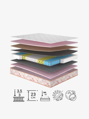 Ортопедичний матрац Camelia+kokos/Камелія+кокос Matroluxe - 1