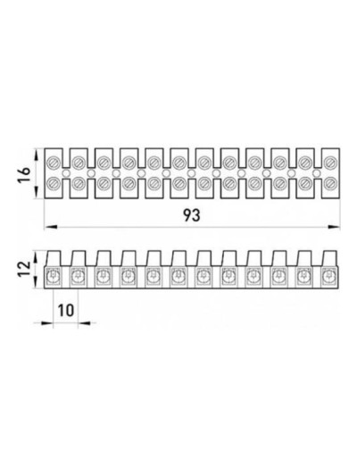 Клемна колодка ділима 4мм 3А (12шт)  - 1 2