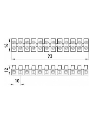 Клемная колодка делимая 4мм 3А (12шт)  - 2