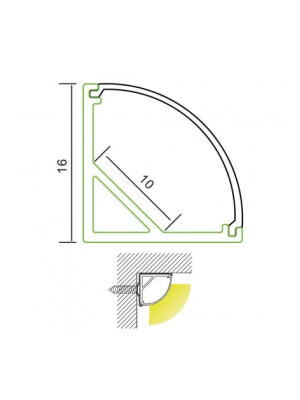 Клипса CLP-16 для крепления углового профиля ALP006  - 2