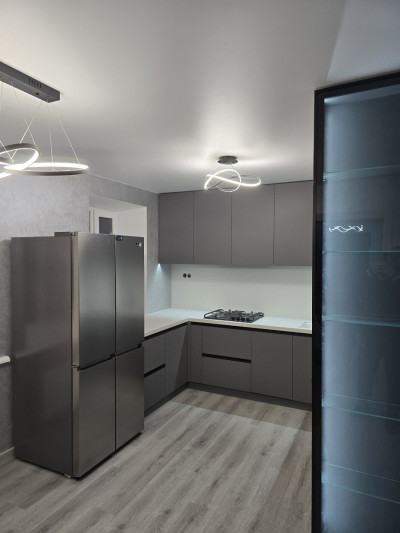 П-подібна кухня графіт з акриловою стільницею  - 1 2