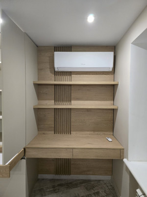 Зеркальный шкаф гармошка со скрытыми коммуникациями  - 4