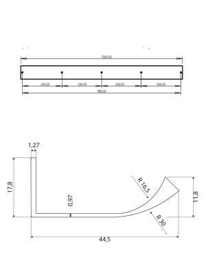 Ручка профільна UA-02/0980 Чорна MebTech - 3