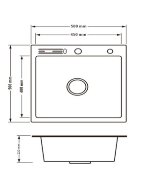 Мойка для кухни Venta Brushed 500x500 BVMN5050 SOFIA - 7