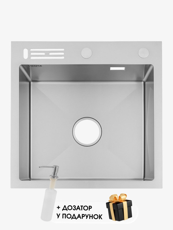 Мийка для кухні Venta Brushed 500x500 BVMN5050 SOFIA - 1