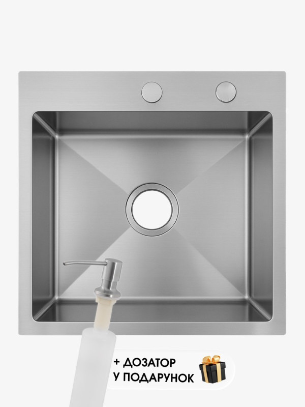 Мийка для кухні Venta Brushed 500x500 BVM5050 Сатин SOFIA - 2