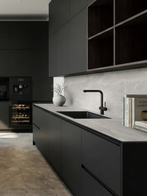Компакт плита HPL L167 Мрамор Сидней - черное ядро LuxeForm LuxeForm - 3