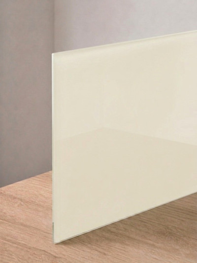 Скло фасадне Слонова кістка RAL 1013 Lacobel 4 мм (кв.м.)  - 2