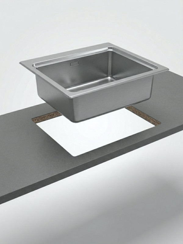 Виріз під варильну поверхню та мийку в стільниці  - 1